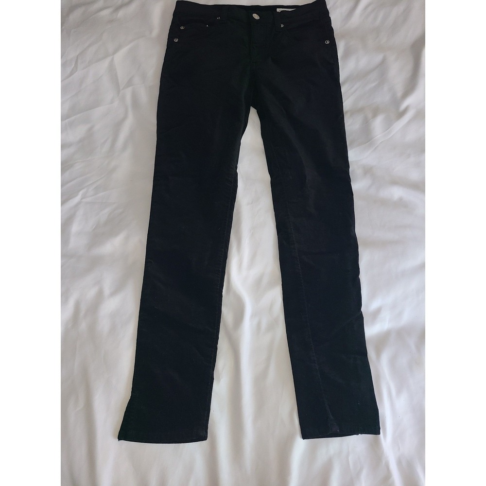 Rag Bone Jean Black Velvet High Rise‎ Ankle Skinny Pants W27 Velvet